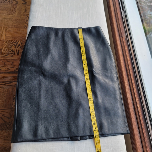 New! J Crew Sz 10 Black Faux Leather Pencil Skirt NWT - Picture 8 of 9